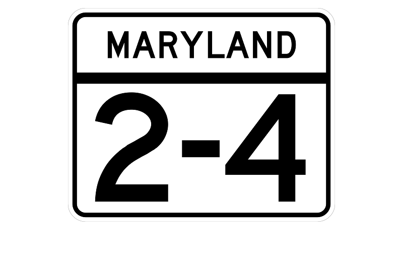 MD 2-4 sign