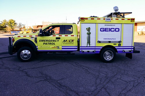 CHART truck with GEICO logo