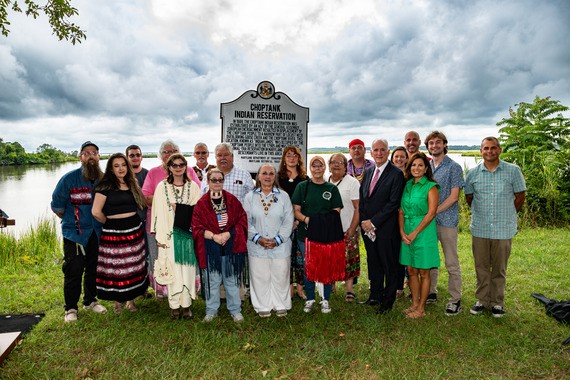MDOT Secretary Paul J. Wiedefeld, in suit and tie at right, attended the ceremony and discussed the importance of honoring historical markers