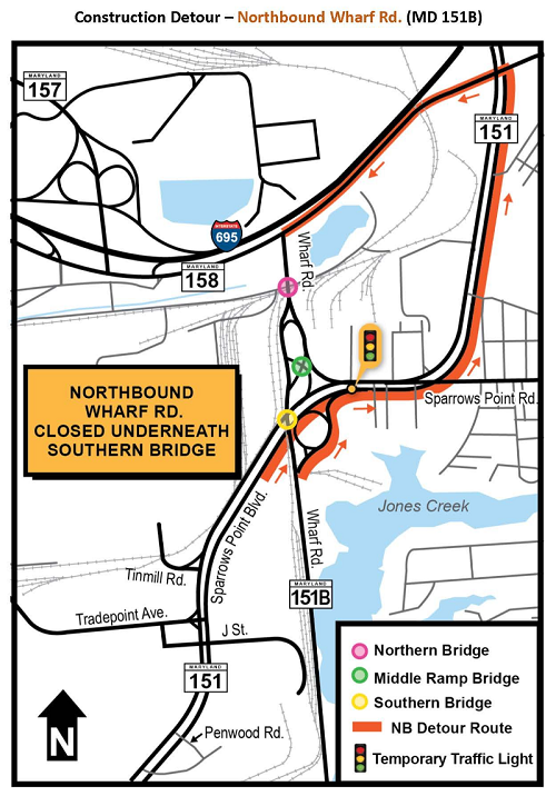 Wharf Road Detour