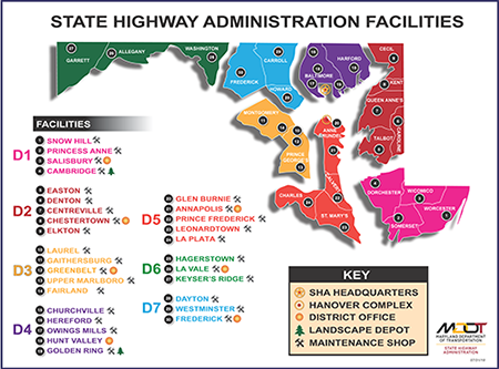 Maryland Roads Chart