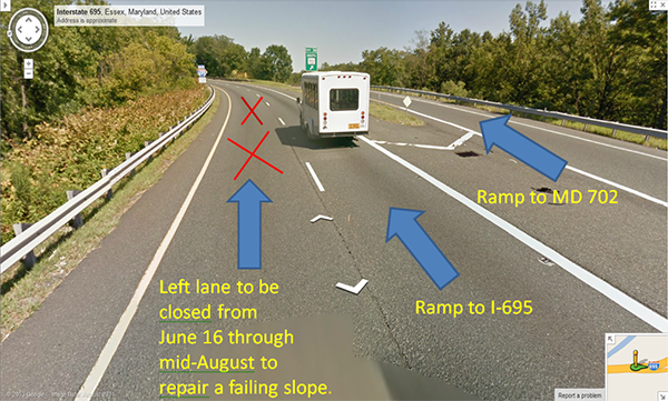 6 Million Slope Repair Work and 24-Hour Left Ramp Lane Closure to Occur this Summer; Commuters Urged to Consider Alternate Routes during Rush Hours