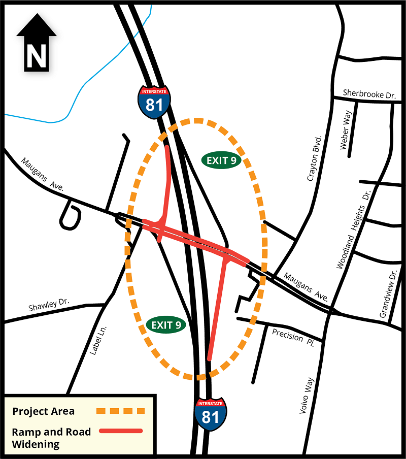I-81 at Maugans Avenue