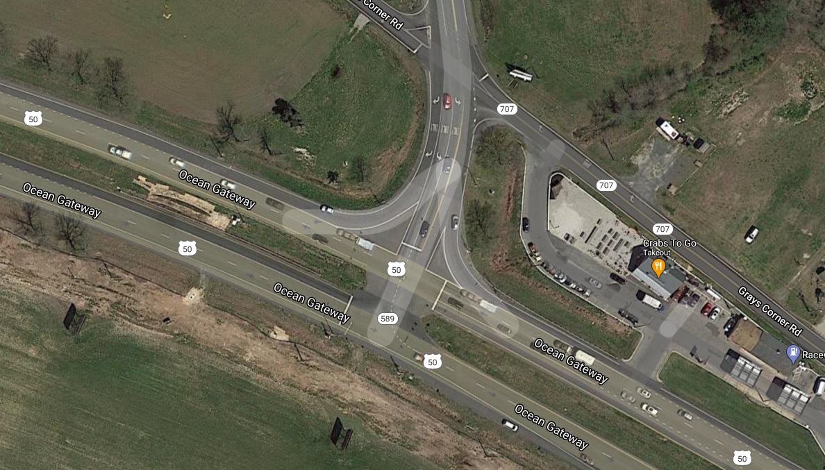 US 50 (Ocean Gateway) at MD 589 (Race Track Road) Geometric Improvements