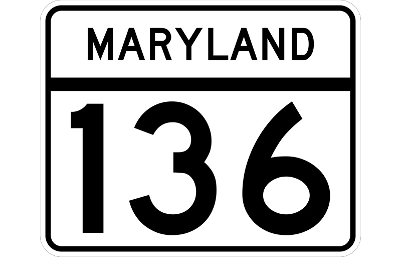 MD 136 sign