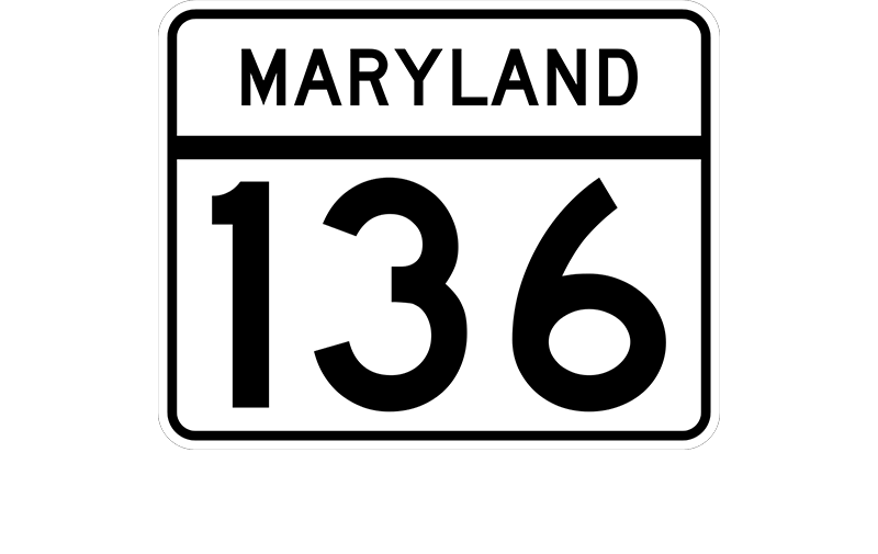 MD 136 sign
