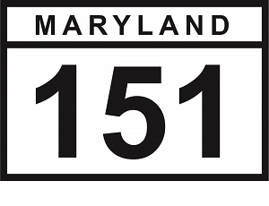 (MD 151 sign