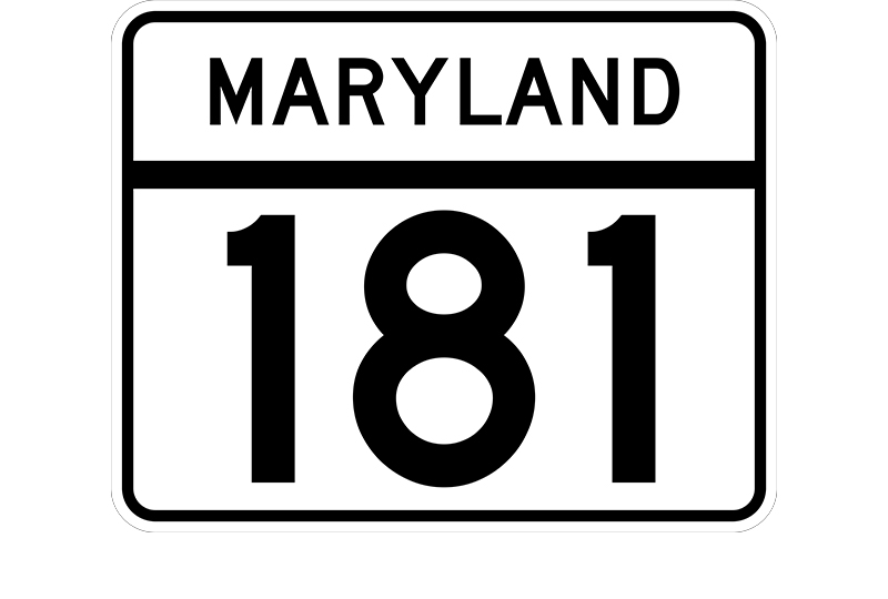 MD 181 sign