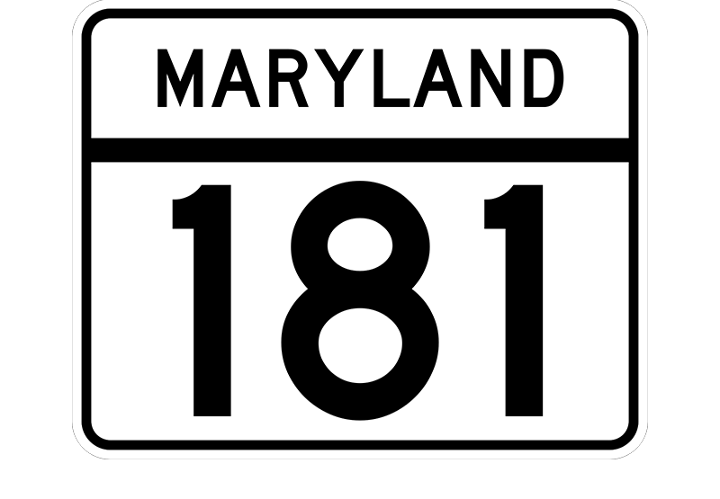 MD 181 sign