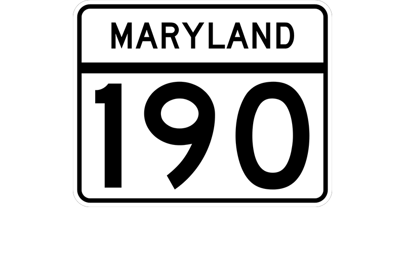 MD 190 sign