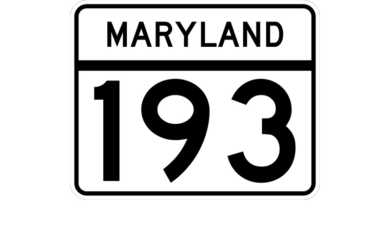 MD 193 sign
