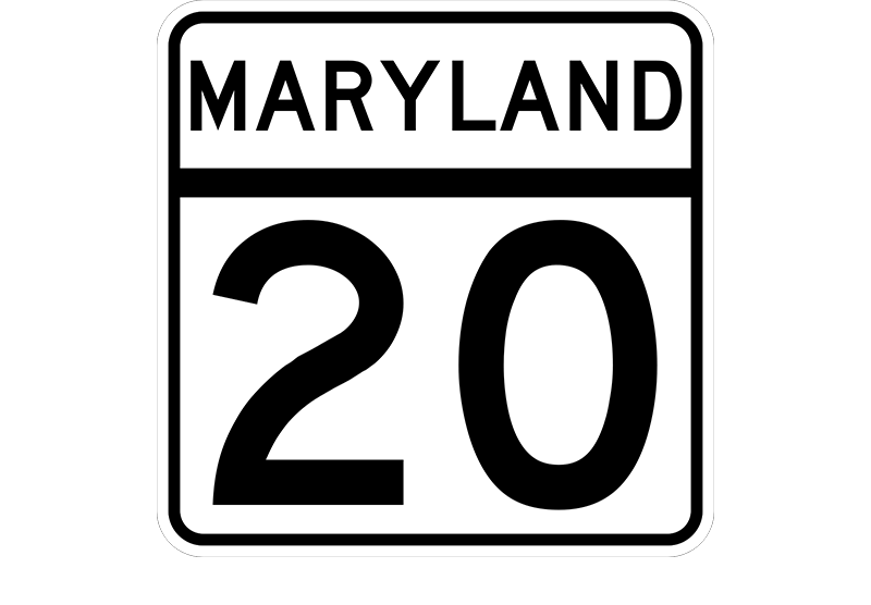 MD 20 sign