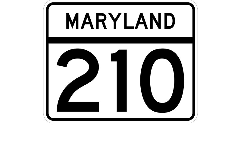 MD 210 sign