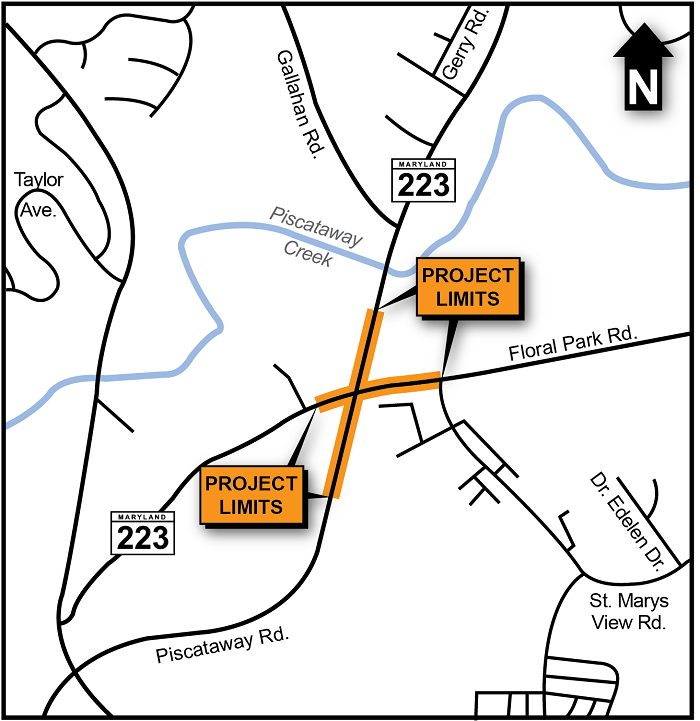 MD 223 Floral Park Roundabout