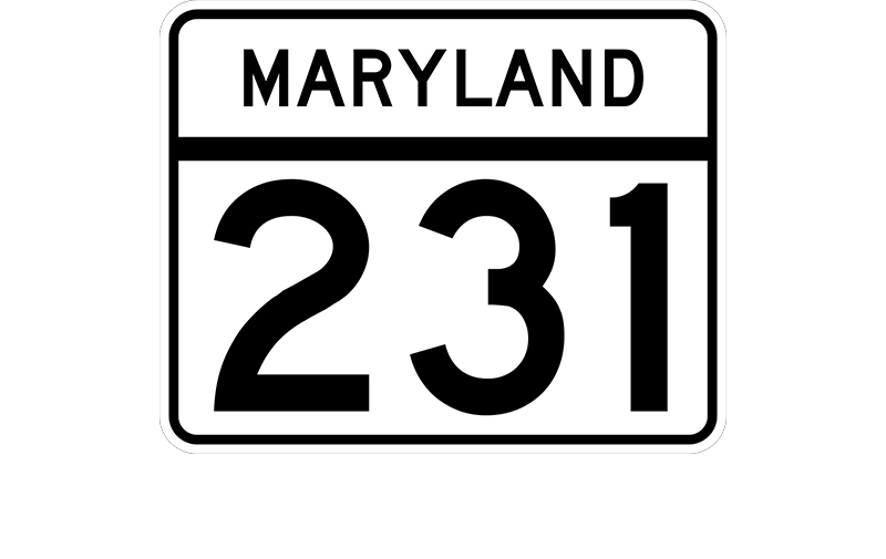 MD 231 sign