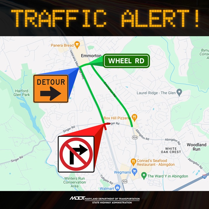 MD 24 traffic alert