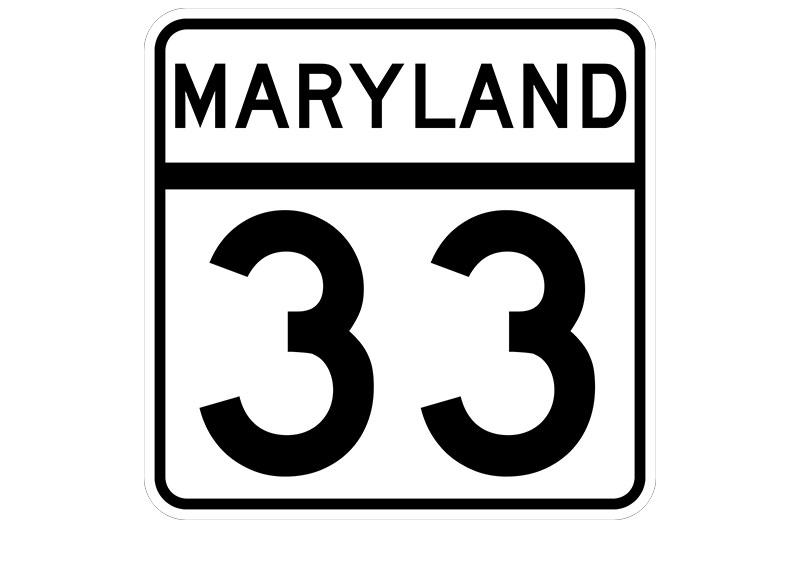 MD 33 sign