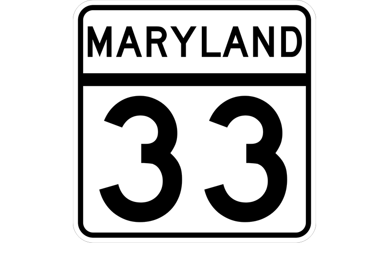 MD 33 sign