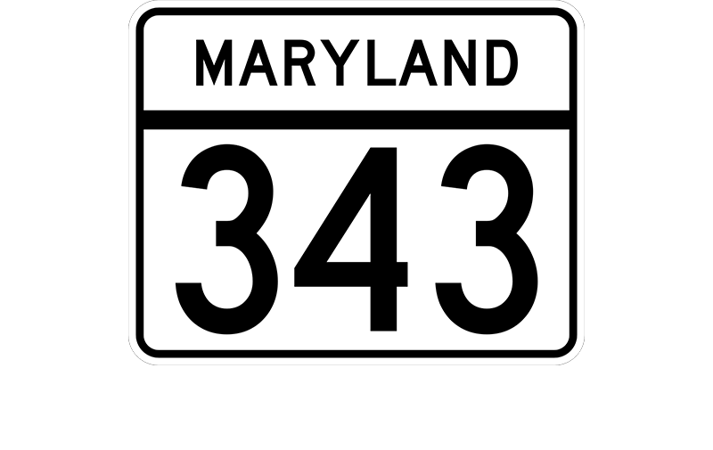 MD 343 sign