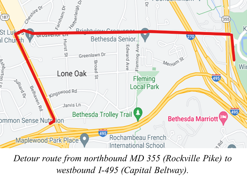 MD 355 detour