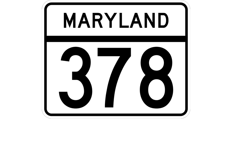 MD 378 sign
