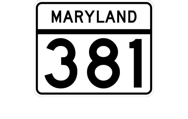 MD 381 sign