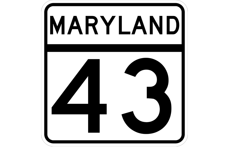 MD 43 sign