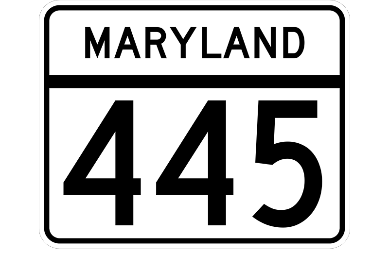 MD 445 sign