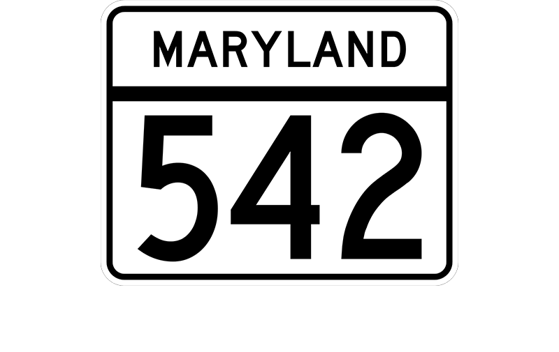 MD 542 sign