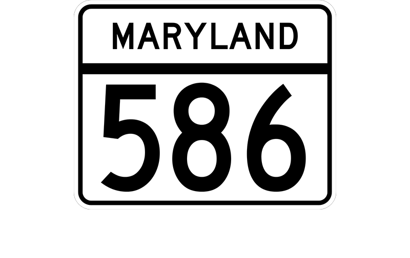 MD 586 sign