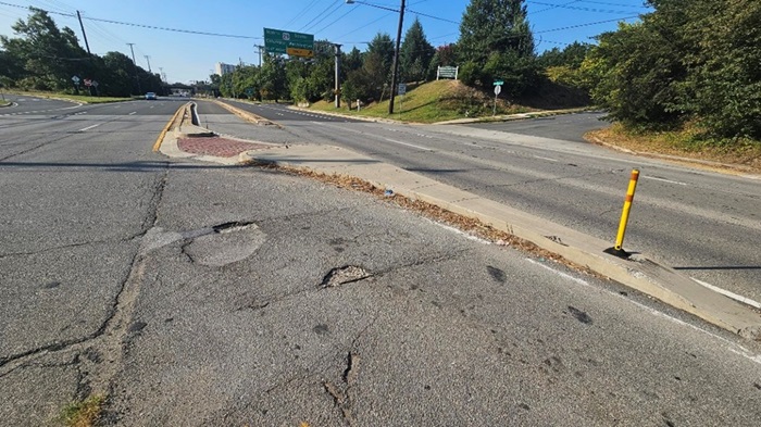 section of New Hampshire Avenue requiring resurfacing