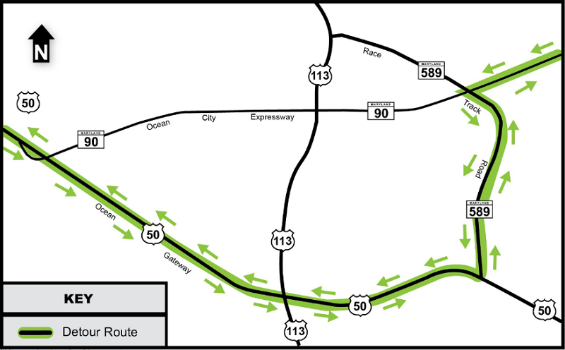 MD 90 detour