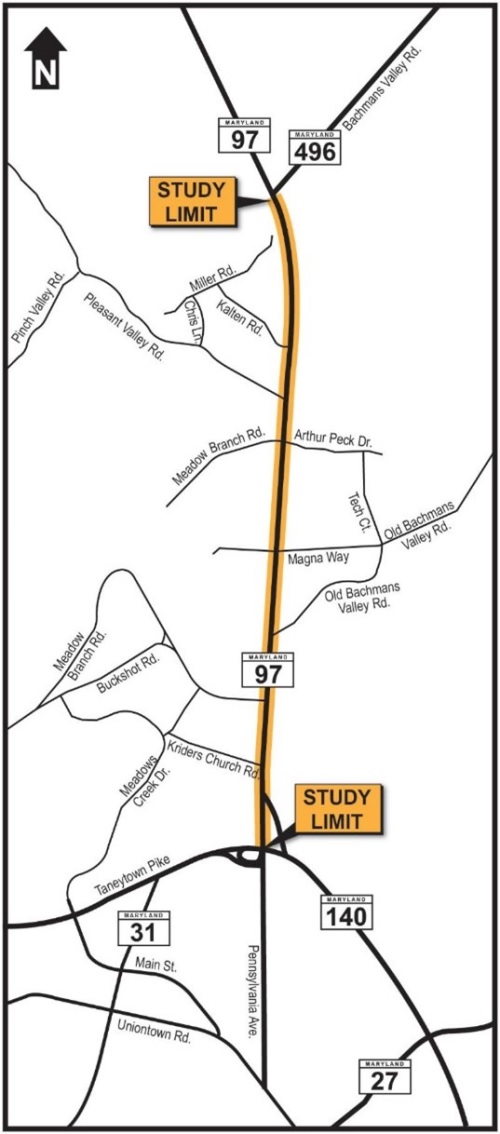 MD 97 study map