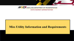 Miss Utility Information and Requirements