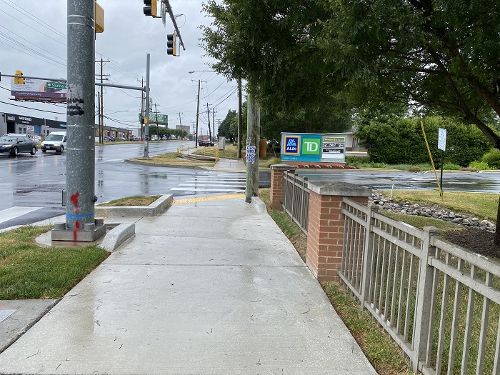 New crosswalk at US 1 and Southard Drive