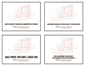 Pedestrian Safety Lunchbox Notes