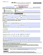 Traffic Control Permit Application sample