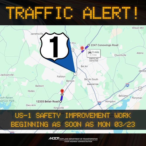 US 1 road improvements in Baltimore and Harford Counties