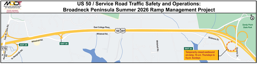US 50 Ramp Management map