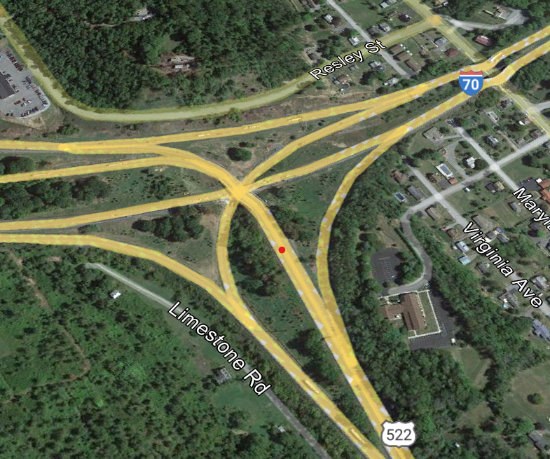 US 522 over I-70, bridge replacement