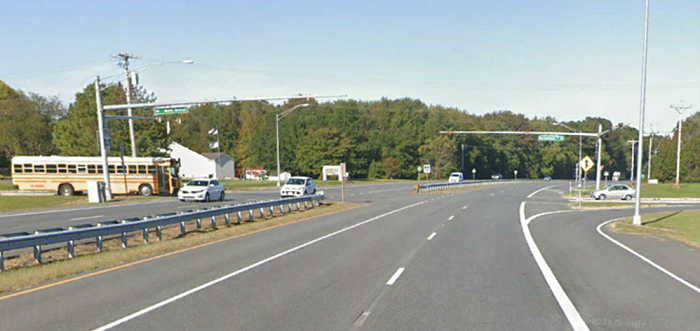 US 113 (Worcester Highway) and MD 818 (Main Street) in Worcester County