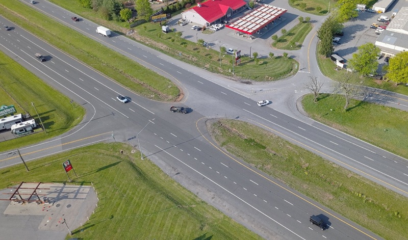 Depiction of upcoming construction on a project to improve safety and roadway operations on US 15 (Catoctin Mountain Highway) at Auburn Road 