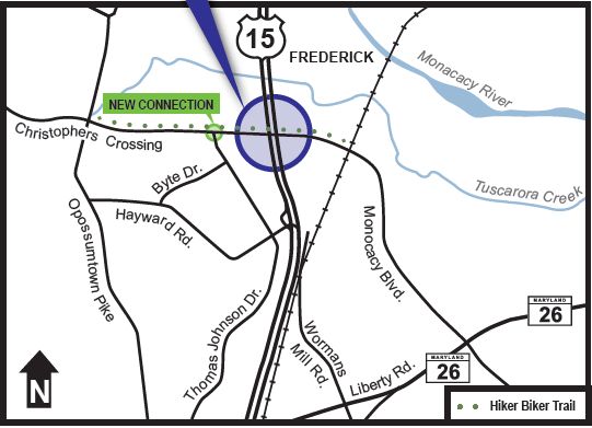 New roadway connection for Motorists in Frederick County at the new US 15/Monocacy Boulevard interchange