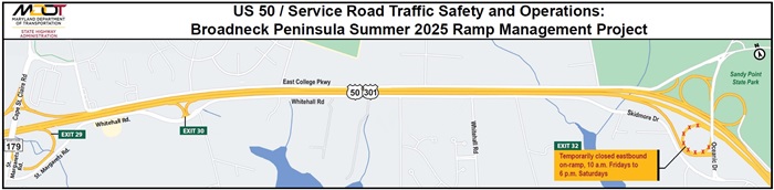 US 50 Ramp Management map