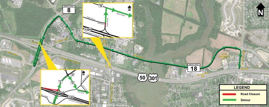 US 50 Ramp Management map
