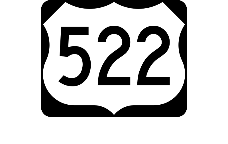 US 522 sign