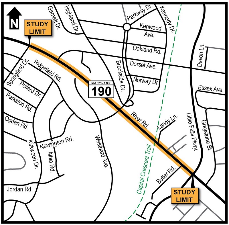 MD 190 study area