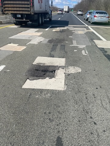 emergency repair on I-70 westbound on bridge over Catoctin Creek