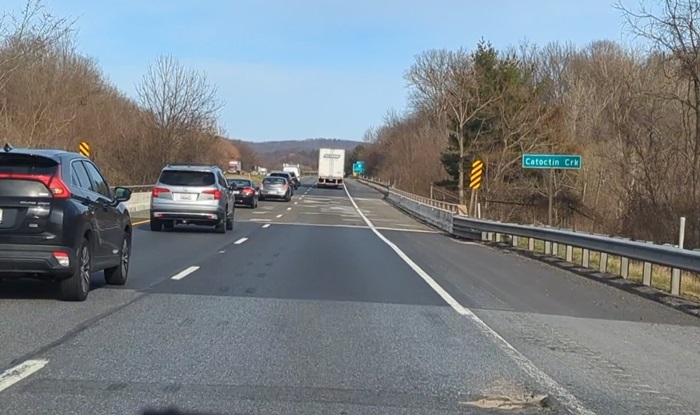 Westbound I-70 bridge over Catoctin Creek