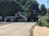 Crews removing concrete barrier and officially opening eastbound US 40 Alternate in Braddock Heights.